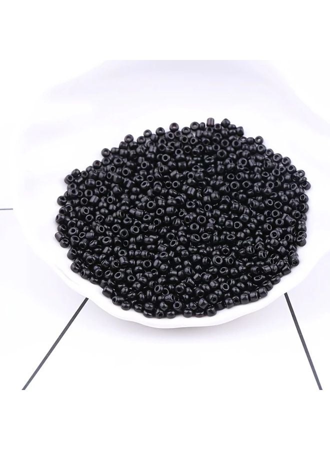 Black Porcelain Beads 3mm Rice Beads for DIY Bracelet Necklace Handmade Craft Accessories - Image 2
